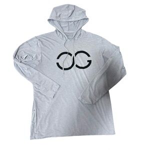 Anetik Hoodie Shirt Mens XL Long Sleeve Premium UV Protection UPF 30 Light Gray